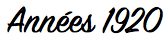 Années 1920