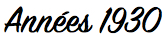 Années 1930